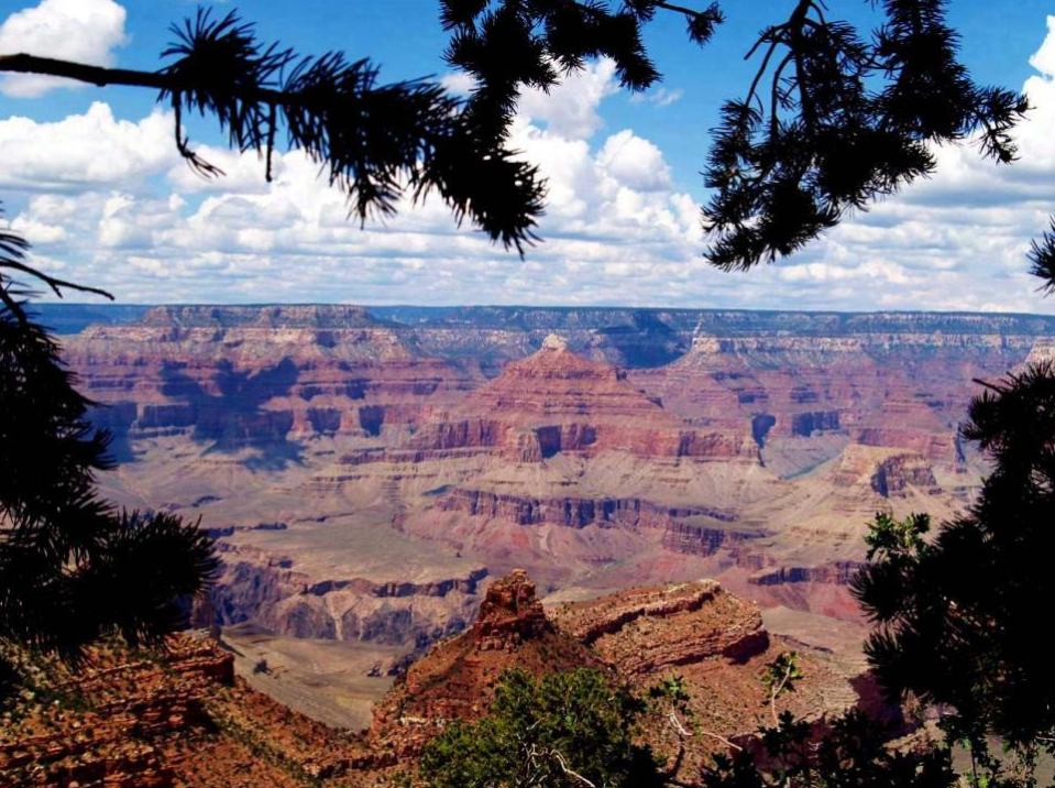 View from the North Rim of the Grand Canyon looking southeast.