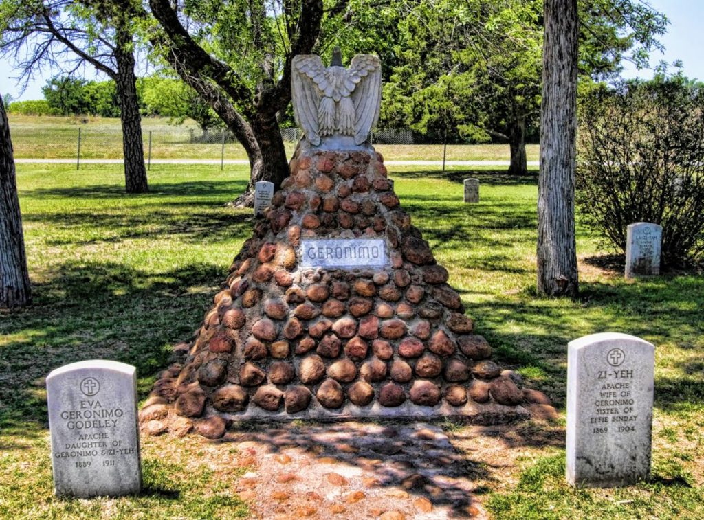 Geronimo's grave marker at Fort Sill, Oklahoma