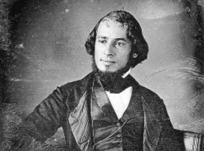 Historical black and white photograph of Solomon Carvalho who took the first photographs of the American West