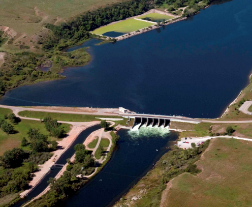 The Yellowtail Afterbay Dam in Fort Smith, Montana. 