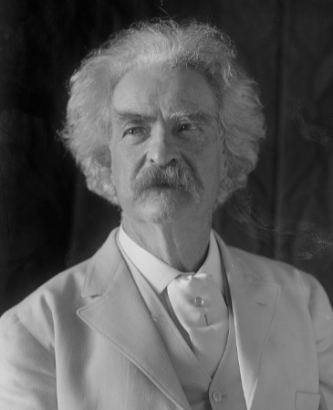 Mark Twain portrait photograph later in life source Wikimedia Commons