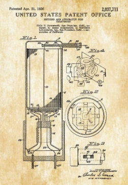 United States Patent Office diagram for Philo Farnsworth’s 1930 television invention