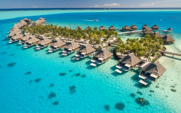 Conrad Hilton resort in Bora Bora, French Polynesia