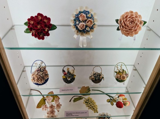 Intricate shell and scrap artwork created by internees at Topaz camp