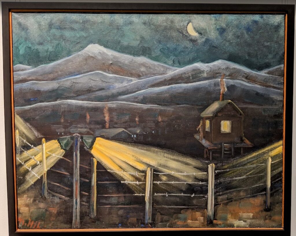 Painting created by an unknown artist while interned at the Topaz camp