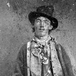 Billy the Kid – the only authenticated photograph of the famous Old West outlaw, about 1879