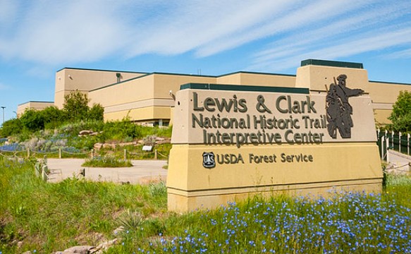 Lewis and Clark National Historic Trail Interpretive Center in Great Falls Montana operated by USDA Forest Service