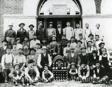 Adolph Coors brewery workers Golden Colorado circa 1890 group photograph