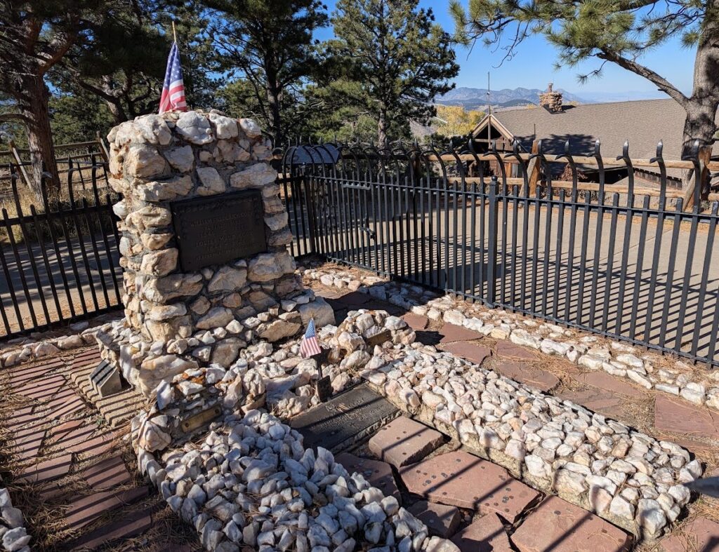 A 2025 color photograph of William F. (Buffalo Bill) Cody's grave atop Lookout Mountain, Colorado.