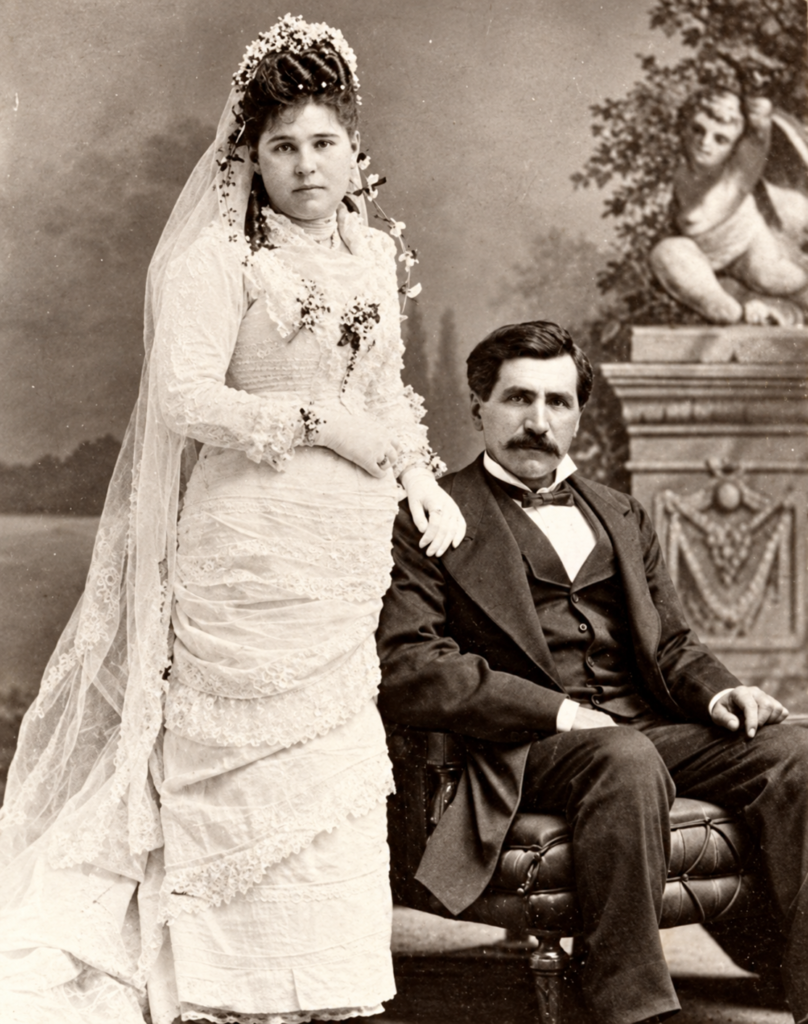 Hadji Ali and Gertrudis Serna at their marriage in Tucson, Arizona, in 1880